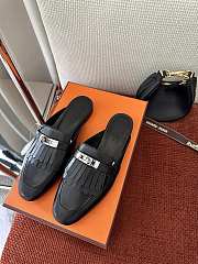 Colestore Hermes Roval Kelly Mules Black - 3