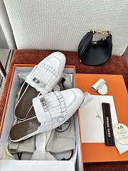Colestore Hermes Roval Kelly Mules White - 6