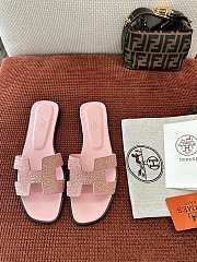 Colestore Hermès Oran Sandal Rose Crystal  - 1