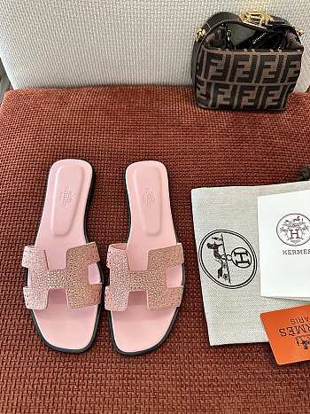 Colestore Hermès Oran Sandal Rose Crystal 