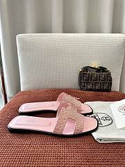 Colestore Hermès Oran Sandal Rose Crystal  - 3