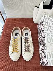 Colestore Golden Goose True-Star in White Nappa Leather With Gold Star and Beige Suede - 5