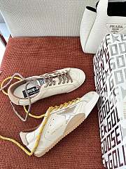 Colestore Golden Goose True-Star in White Nappa Leather With Gold Star and Beige Suede - 3