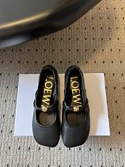 Colestore Loewe Pebble Soft Ballerina in Nappa Lambskin Black - 1