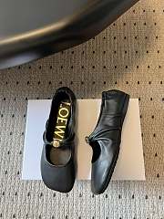 Colestore Loewe Pebble Soft Ballerina in Nappa Lambskin Black - 6