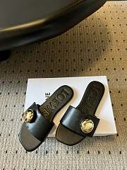 Colestore Loewe Pebble Slide in Soft Calfskin Black - 5
