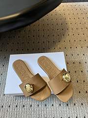 Colestore Loewe Pebble Slide in Soft Calfskin Oak - 5