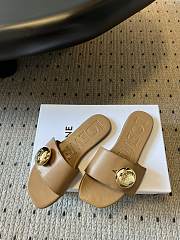 Colestore Loewe Pebble Slide in Soft Calfskin Oak - 4