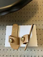 Colestore Loewe Pebble Slide in Soft Calfskin Oak - 3