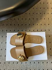 Colestore Loewe Pebble Slide in Soft Calfskin Oak - 2