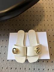 Colestore Loewe Pebble Slide in Soft Calfskin Sea Salt - 1
