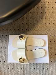 Colestore Loewe Pebble Slide in Soft Calfskin Sea Salt - 4