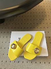 Colestore Loewe Pebble Slide in Soft Calfskin Dandelion - 5