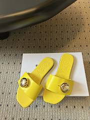 Colestore Loewe Pebble Slide in Soft Calfskin Dandelion - 4