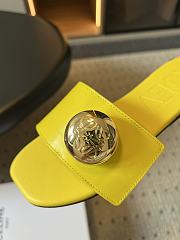 Colestore Loewe Pebble Slide in Soft Calfskin Dandelion - 2