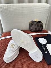 Colestore Chanel Quilted Double C Buckle Mule Slippers White - 5