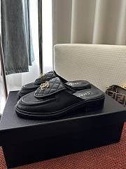 Colestore Chanel Quilted Double C Buckle Mule Slippers Black - 4