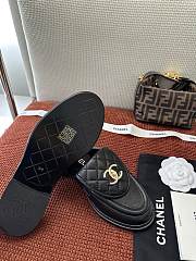 Colestore Chanel Quilted Double C Buckle Mule Slippers Black - 2