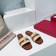 Colestore Valentino Garavani Rope Detail Raffia Slide Sandals Brown - 5