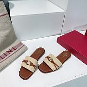 Colestore Valentino Garavani Rope Detail Raffia Slide Sandals Brown - 4