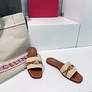 Colestore Valentino Garavani Rope Detail Raffia Slide Sandals Brown - 2
