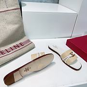 Colestore Valentino Garavani Rope Detail Raffia Slide Sandals White - 4