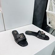 Colestore Valentino Garavani Rope Detail Raffia Slide Sandals Black - 4