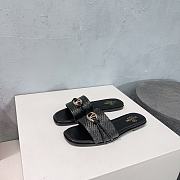 Colestore Valentino Garavani Rope Detail Raffia Slide Sandals Black - 2