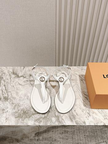 Colestore Louis Vuitton Sunkiss Flat Sandal Blanc 