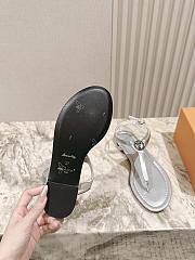 Colestore Louis Vuitton Sunkiss Flat Sandal Silver - 5