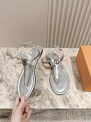 Colestore Louis Vuitton Sunkiss Flat Sandal Silver - 2