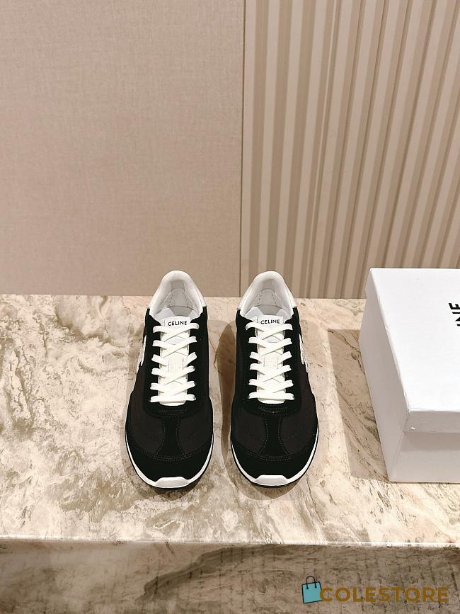 Colestore Celine Racer - Low Top Sneaker With Triomphe In Nylon, Suede Calfskin And Calfskin Black - 1