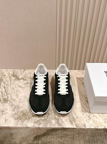 Colestore Celine Racer - Low Top Sneaker With Triomphe In Nylon, Suede Calfskin And Calfskin Black