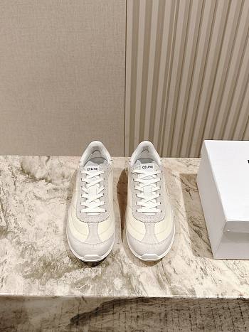 Colestore Celine Racer - Low Top Sneaker With Triomphe In Nylon, Suede Calfskin And Calfskin Vanilla