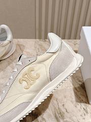 Colestore Celine Racer - Low Top Sneaker With Triomphe In Nylon, Suede Calfskin And Calfskin Vanilla - 4