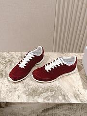 Colestore Celine Racer - Low Top Sneaker With Triomphe In Nylon, Suede Calfskin And Calfskin Burgundy - 4