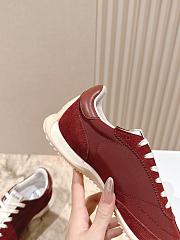 Colestore Celine Racer - Low Top Sneaker With Triomphe In Nylon, Suede Calfskin And Calfskin Burgundy - 3