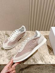 Colestore Celine Racer - Low Top Sneaker With Triomphe In Nylon, Suede Calfskin And Calfskin Shrimp pink - 2
