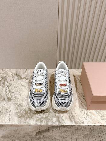 Colestore Miu Miu Technical Fabric Sneakers Gray