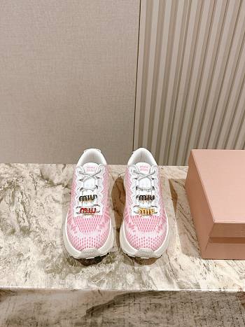 Colestore Miu Miu Technical Fabric Sneakers Pink