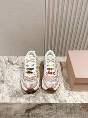 Colestore Miu Miu Technical Fabric Sneakers Light Brown - 1