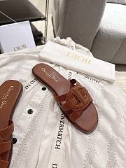 Colestore Dior D-Club Slide Camel Calfskin  - 6