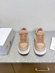 Colestore Chloé Nama Wedge Sneaker Tan Rose - 1