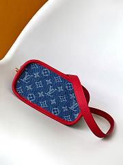 Colestore Louis Vuitton LV x TM Neverfull Inside Out BB Monogram Cherry Denim 26.5x11x16.5cm - 5