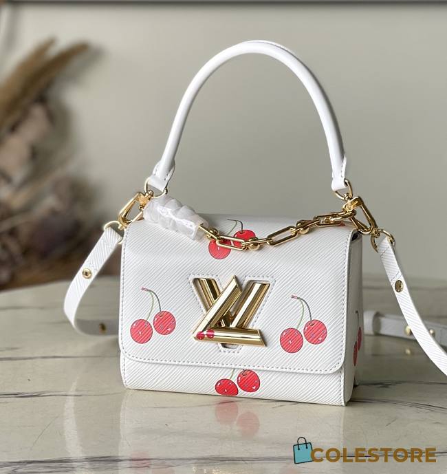 Colestore Louis Vuitton LV x TM Twist PM White Epi Grained Cowhide Leather 19x7x15cm - 1