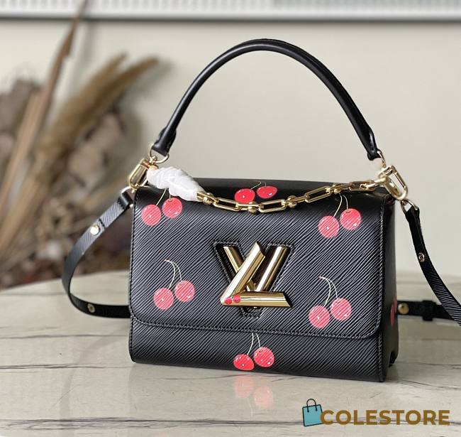 Colestore Louis Vuitton LV x TM Twist PM Black Epi Grained Cowhide Leather 19x7x15cm - 1