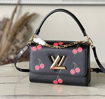 Colestore Louis Vuitton LV x TM Twist PM Black Epi Grained Cowhide Leather 19x7x15cm