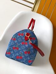 Colestore Louis Vuitton LV x TM Bolsa Speedy Soft 30 Denim Cherry 30x21x17cm - 6