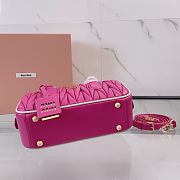 Colestore Miu Miu Matelassé Leather Bowling Bag in Pink 22x10.5x7.5cm - 6
