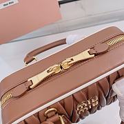 Colestore Miu Miu Matelassé Leather Bowling Bag in Brown 22x10.5x7.5cm - 4